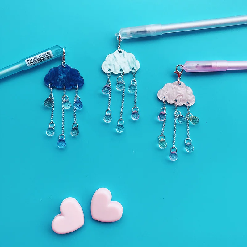 36 шт. Kawaii гелевая чернильная ручка креативное облако дождь кулон ручки для школы офисные милые корейские стационарные модные девушки восхитительный подарок
