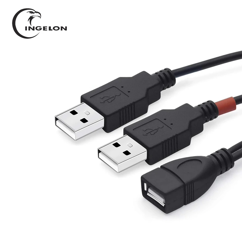 USB сплиттер кабель 2 0 A Женский к двойному разъему Y данных зарядное устройство