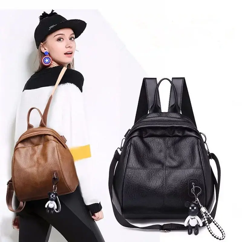 Hot Sale Fashion Woman Backpack High Quality Youth PU Backpacks for Teenage Girls Female School Shoulder Bag Backpack mochila 2018 hot sale men pu leather backpack female student fashion leisure bag multi functional document double shoulder bag