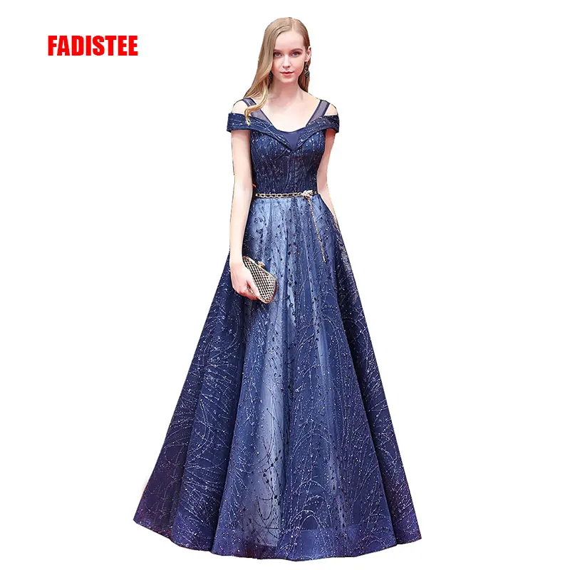 

FADISTEE New arrival gorgeous prom dresses sequins evening formal party dresses vestidos de festa sashes lace long style
