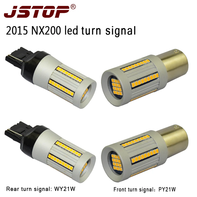 JSTOP 4 шт./компл. NX200T светодиодный автомобильный сигнал поворота 12 24VAC PY21W Canbus огни