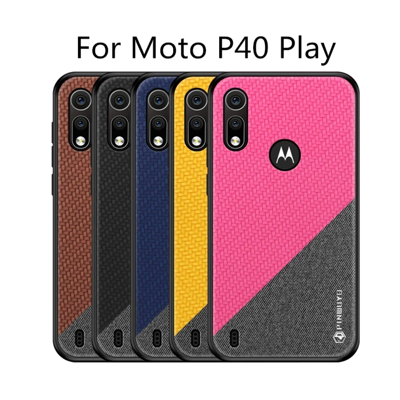 Для Motorola One/One Vision чехол для Moto P50/P30 P40 Play power PC ткань+ Силиконовый противоударный задний Чехол защитный чехол