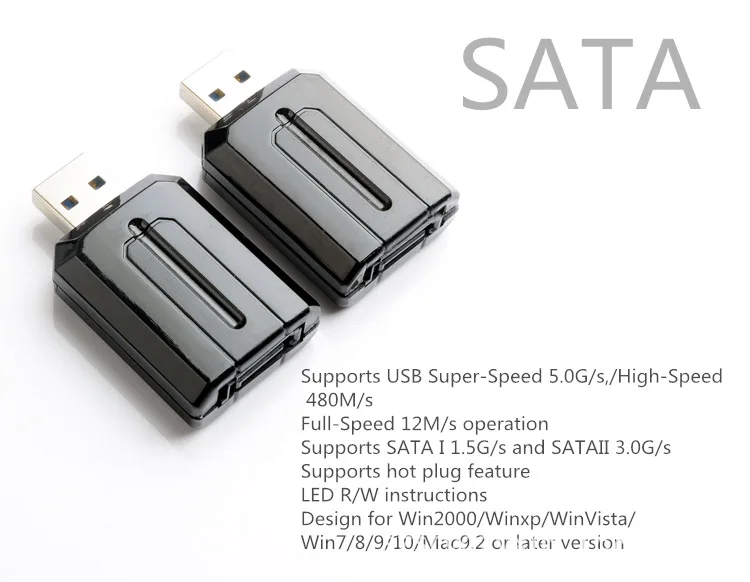 Fanshu USB 3 0 к SATA конвертер Plug and Play адаптер для внешнего 2 5 HDD до Гбит/с быстрая