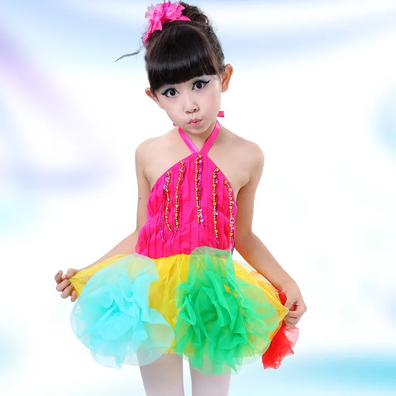 Новинка 2017 года сезон весна лето платье для выступлений модные детские костюмы