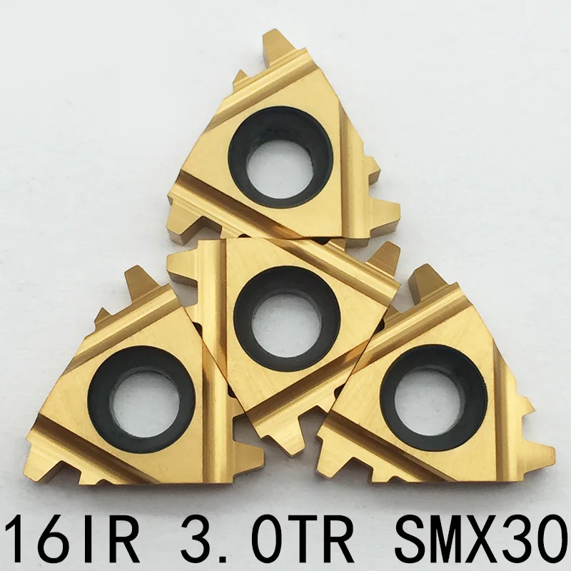 10 шт. 16IR 3.0TR SMX30 твердосплавная вставка для резьбы токарный инструмент