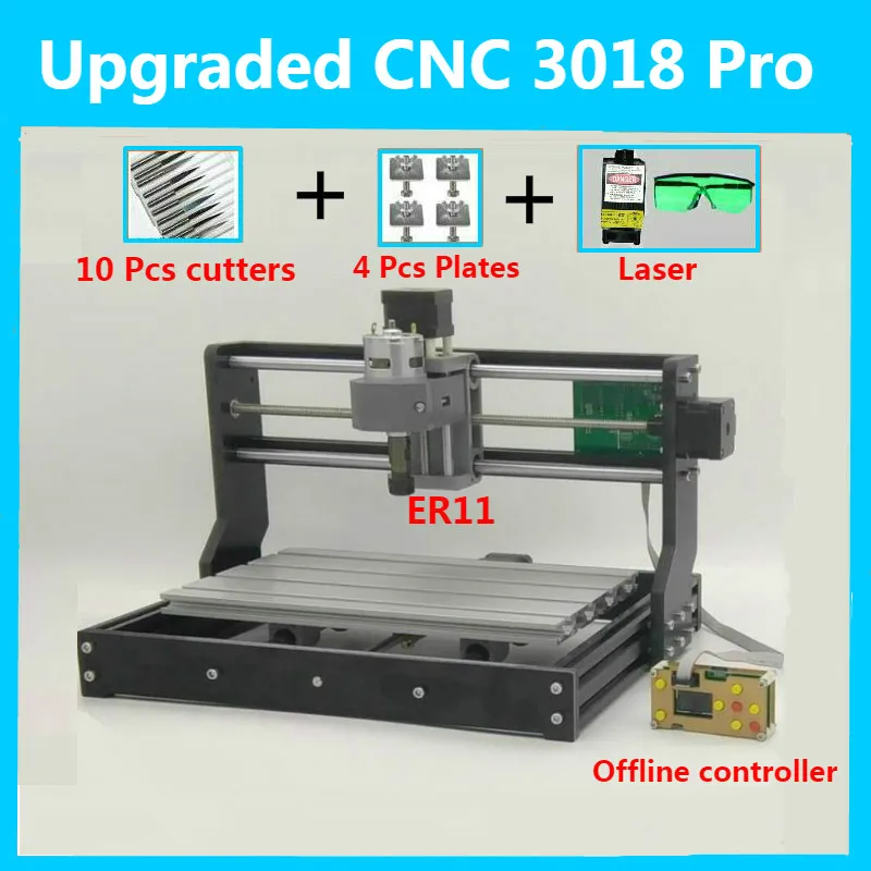 Мини гравировальный станок CNC3018 withER11 с ЧПУ сделай сам лазерная гравировка