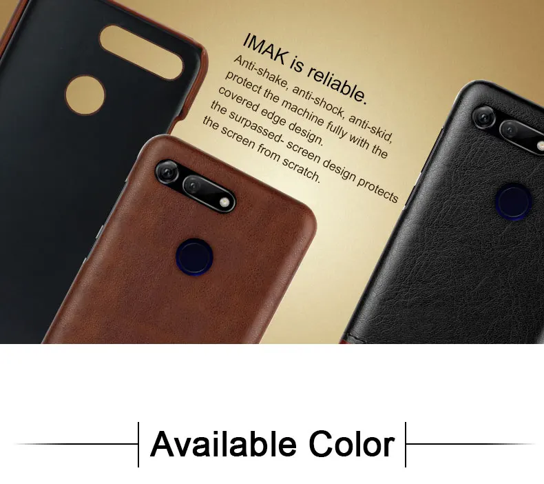 6,4 ''Honor View 20 кожаный чехол Funda huawei Honor View 20 чехол IMAK лаконичный Тонкий чехол для задней панели для huawei Honor View 20 чехол V20