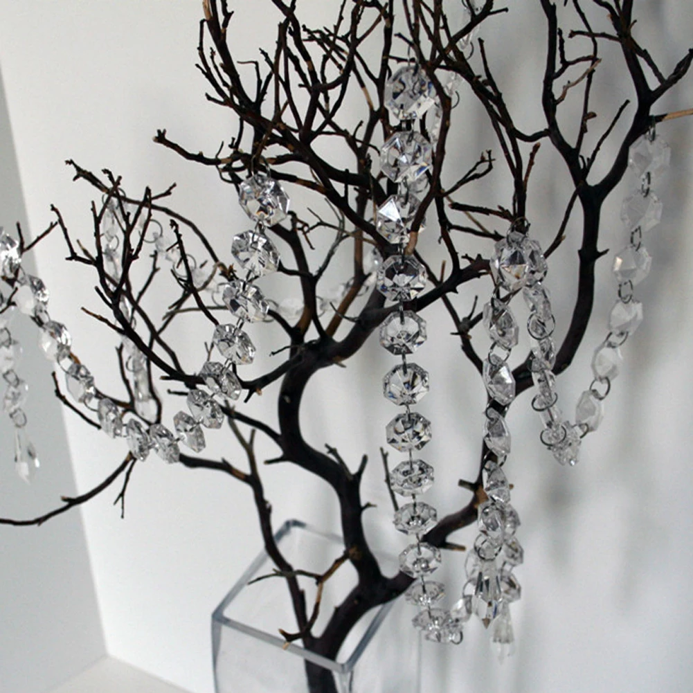 6 цветов 1 м акриловые Восьмиугольные занавески с бусинами сделай сам гирлянда