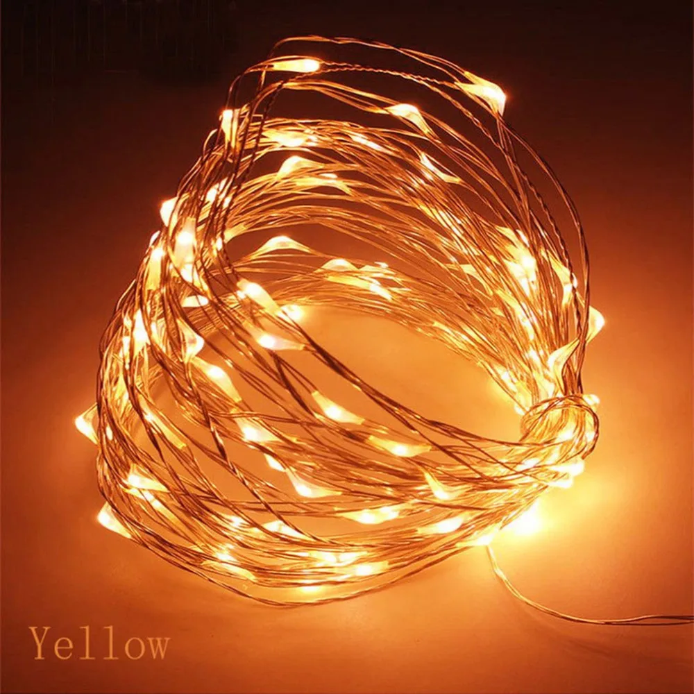 10 Meters Copper Wire 8 Function Always Bright Remote Control Battery Box String Light Decoration | Лампы и освещение