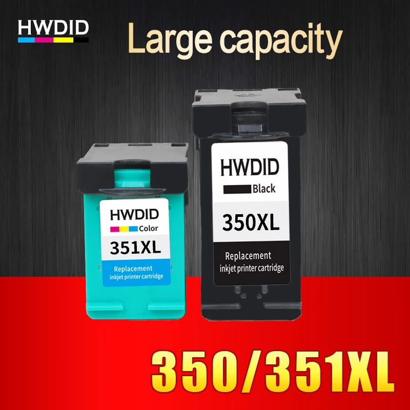 Сменный чернильный картридж HWDID 350XL 351XL для HP 350 351 xl D4200 D4260 D4263 D4360 J5730 5780 5785 C4380 4480|ink