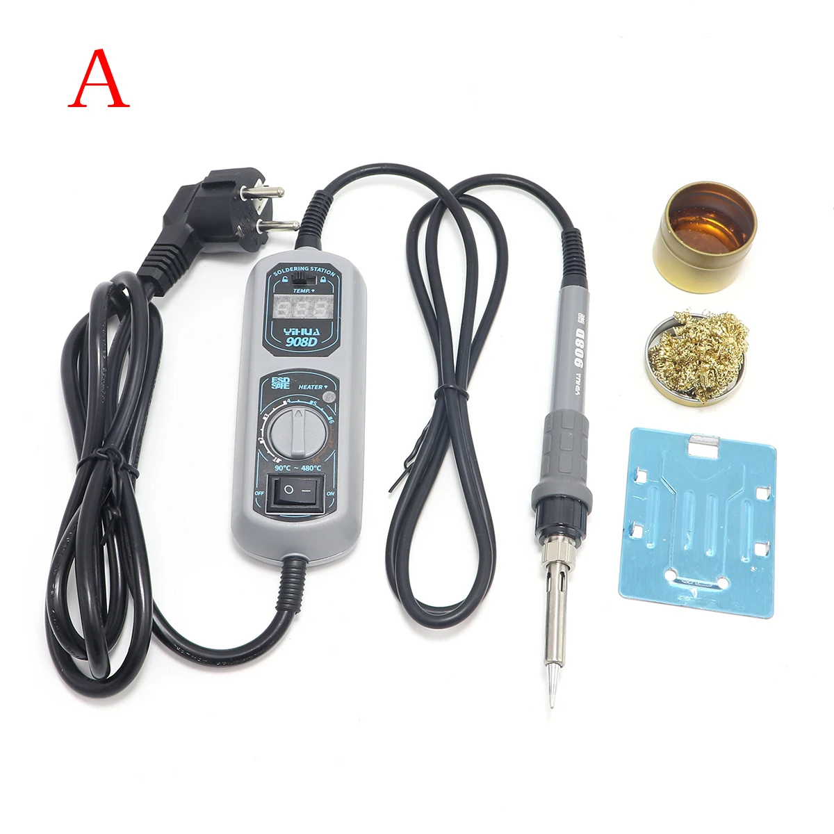 YIHUA 908D 908 220 В/110 В паяльная станция Мини Портативный Регулируемый Электрический