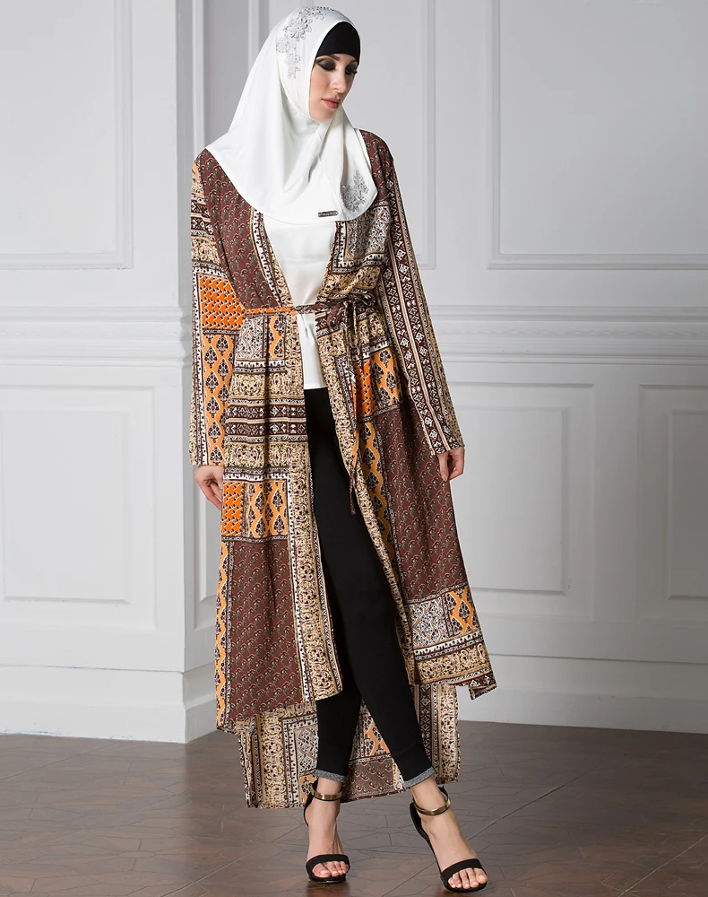 Женское платье Абая с принтом длинное кимоно принтом|dress turkish islamic|muslim abaya dressabaya jubah