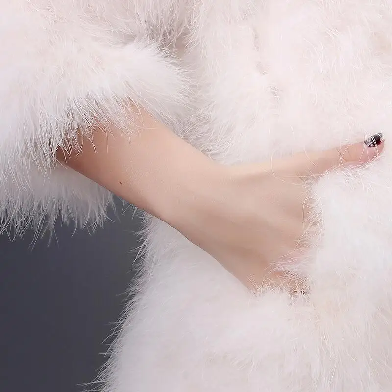 

2020new leather grass turkey hair woven solid color fashion slim light ladies fur coat coat street style noble lady