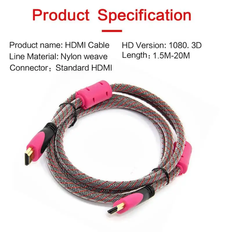 Кабель HDMI 1080P кабель 4K/30 Гц со сверхвысоким разрешением Ultra HD двойной поток кабели
