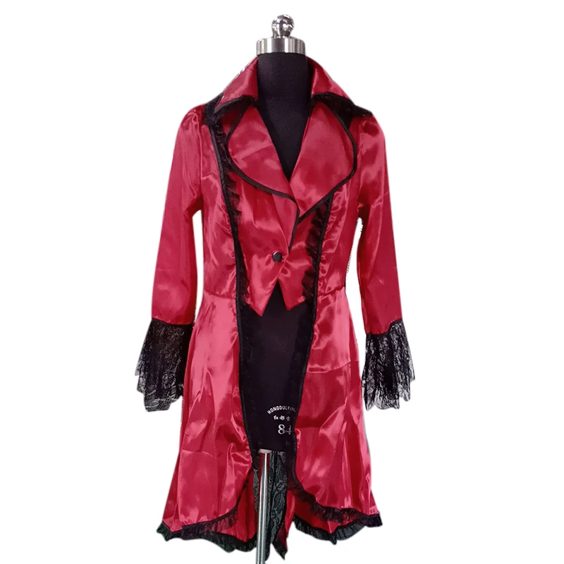 Женское длинное пальто в стиле стимпанк Готическая куртка викторианском