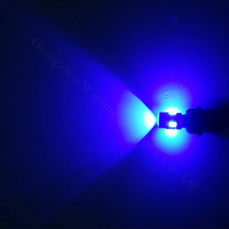 Led T10 W5W Автомобильная светодиодная лампа белого синего красного цвета Янтарный