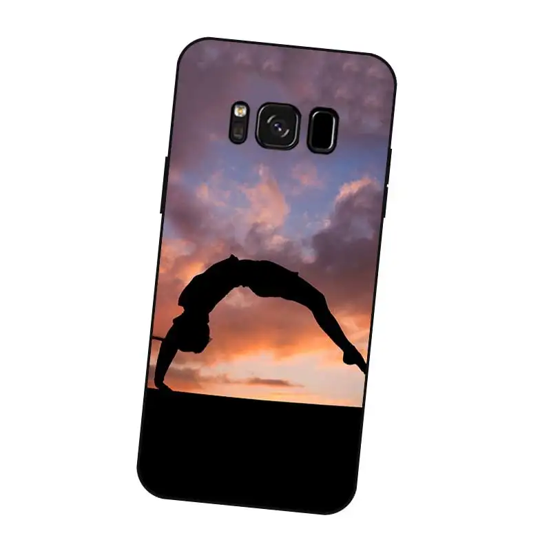 P078 Gymnastics Black Silicone Case Cover For Samsung Galaxy S5 S6 S7 S8 S9 S10 5G S10E S11 S11E Lite Edge Plus |