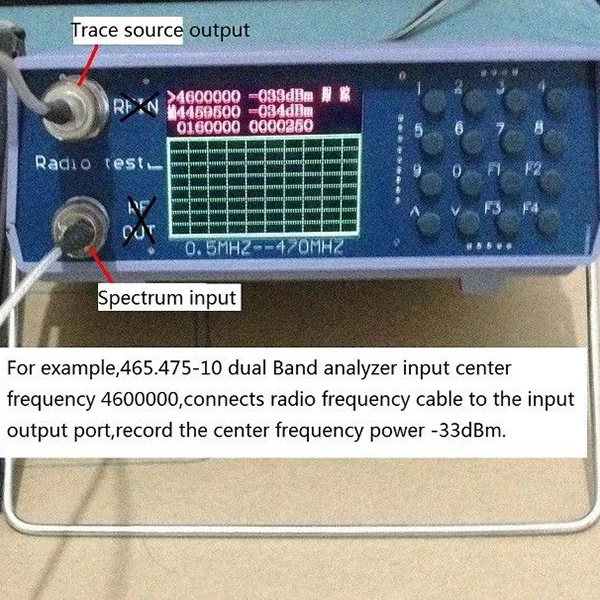 HLZS-U/V UHF VHF Двухдиапазонный анализатор спектра с отслеживанием источника настройки дуплексов
