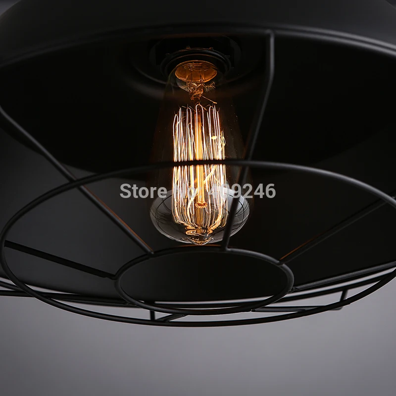 2 шт. 36 см Лофт лампа Эдисона промышленный металлический черный горшок с железной