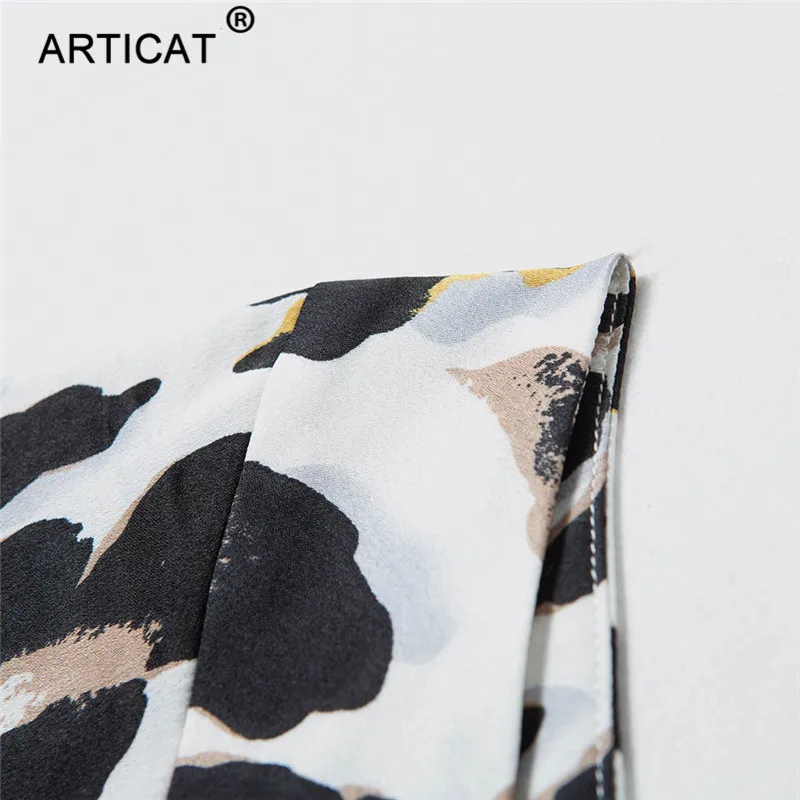 Articat, Леопардовый принт, сексуальные широкие штаны для женщин, высокая талия, свободные штаны, длинные, повседневные, вечерние, брюки для женщин, уличная одежда, длинные штаны