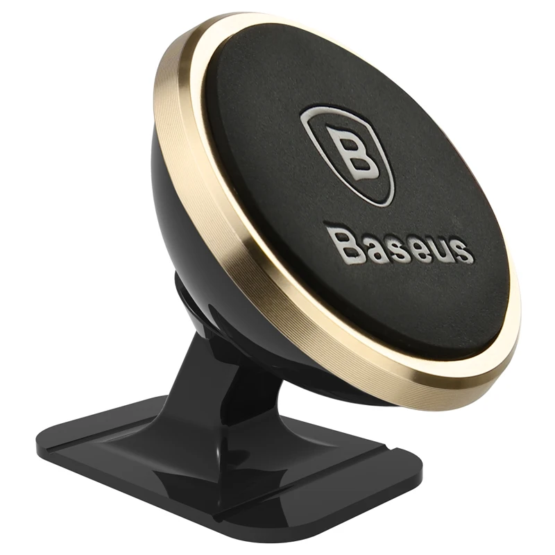 GOLD Baseus Универсальный Автомобильный держатель для телефона 360 градусов gps магнитный держатель для мобильного телефона для iPhone X 8 samsung держатель для крепления на вентиляционное отверстие - Цвет: GOLD