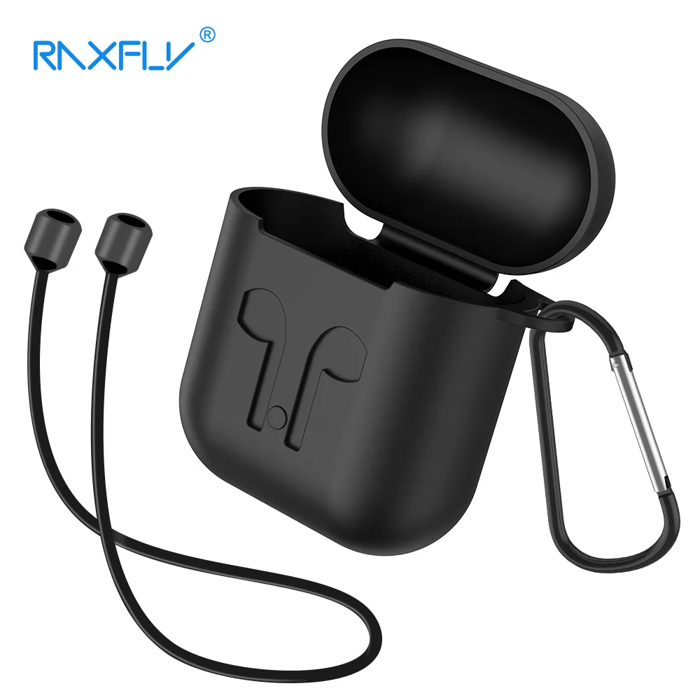 Мягкий силиконовый чехол RAXFLY для Apple Airpods наушники чехлы беспроводной Bluetooth