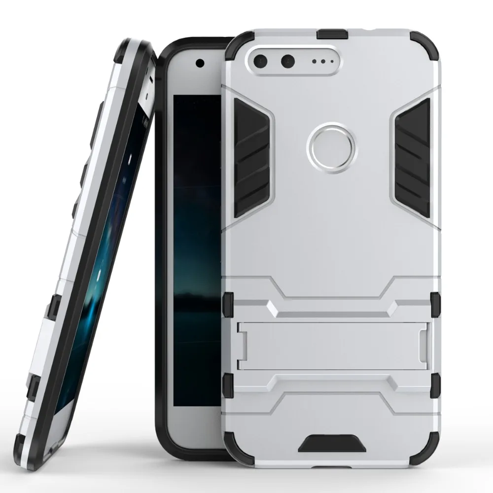 New Rugged Armor Case for Google Pixel XL Tough Shockproof Shield Armour with Bracket Kickstand fundas | Мобильные телефоны и