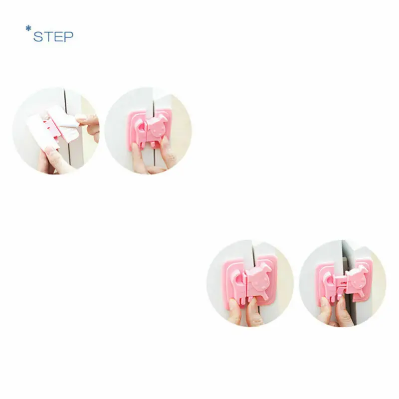 

6 x 6cm Plastic Baby Safety Lock Cute Kids Toddler Children Care Safe Security Fridge Door Cabinet Locks
