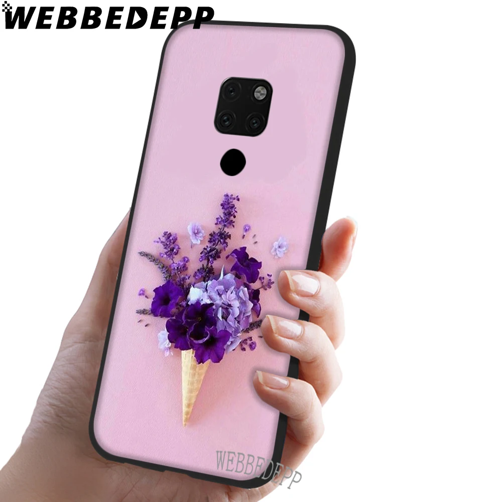 WEBBEDEPP мягкий чехол с цветком мороженого для Huawei Honor 6 7A Pro 7C 8C 7X 8X 8 9 10 lite Note10|Бамперы|
