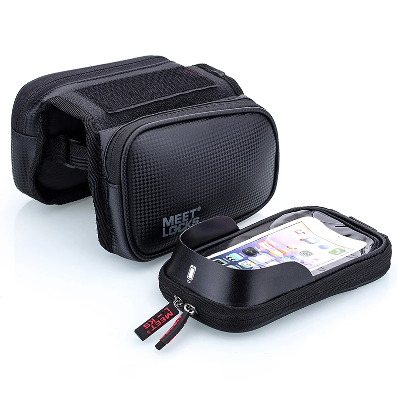 MEETLOCK Аксессуары для велосипеда кожаная велосипедная сумка передняя 5.7 дюймовая