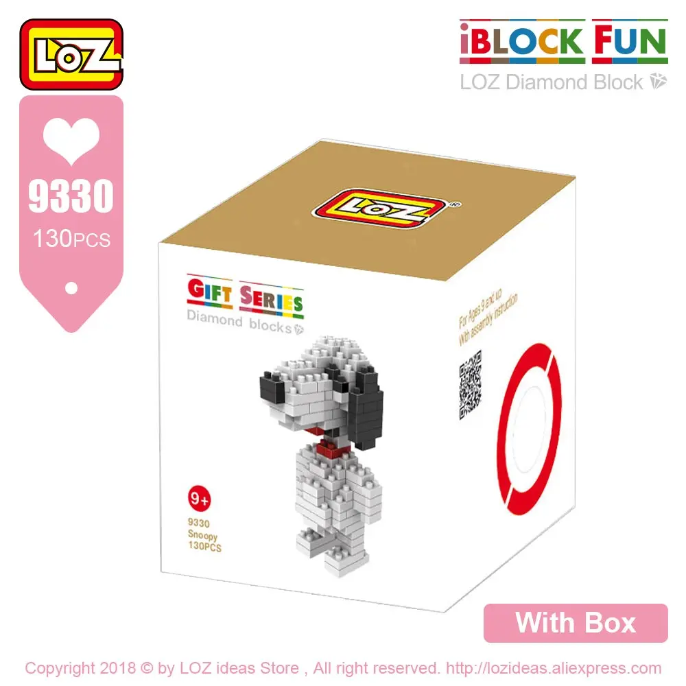 9330 With Box LOZ pixels блоки Алмазные Кирпичи мультяшная собака фигурки животных сборные игрушки Обучающие Праздничные рождественские детские игрушки - Цвет: 9330 With Box