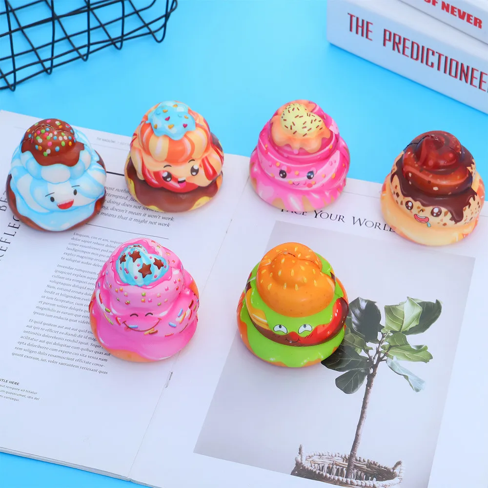 Squeeze soft Squishies Kawaii крем торт Poo медленно поднимающийся крем ароматический снятие стресса забавная игрушка в подарок Z0328