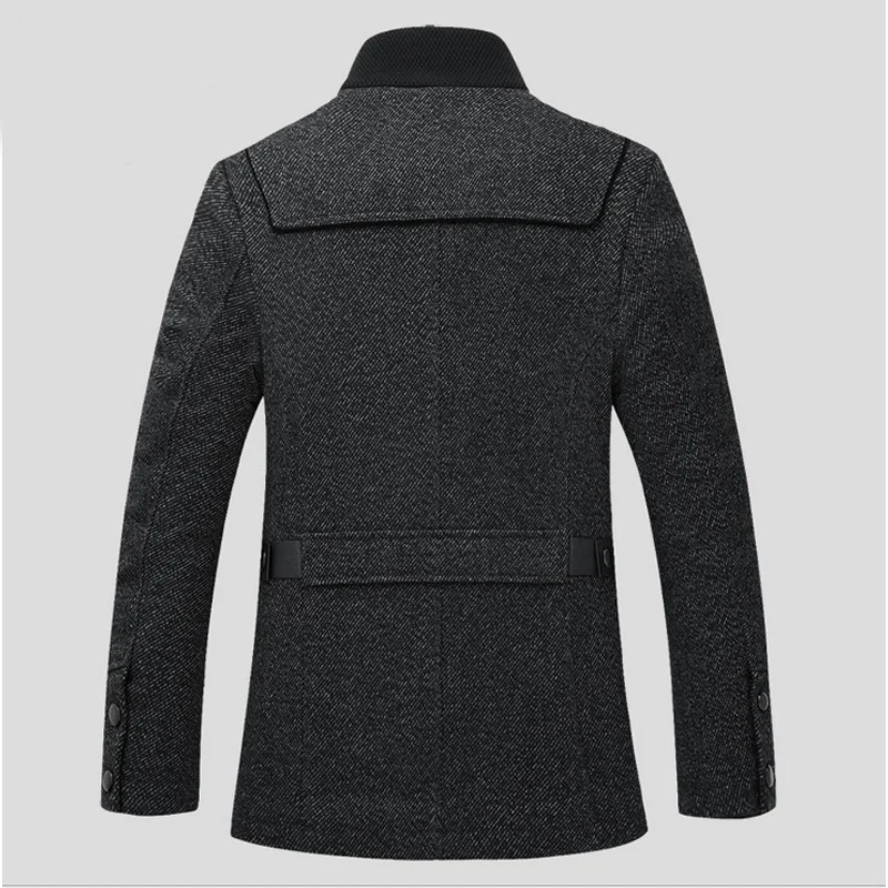 Мужское кашемировое пальто на молнии с воротником стойкой|overcoat style|mens cashmere coatduffle