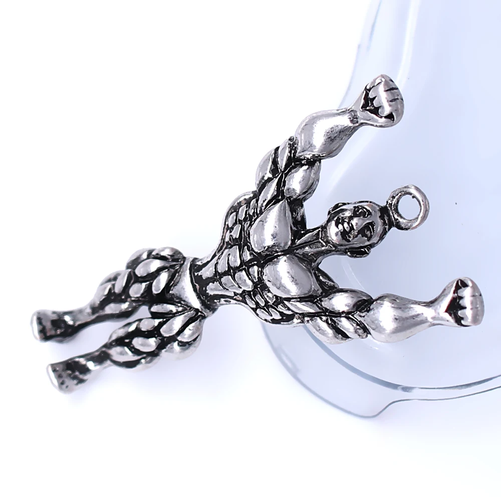 Модный 3D бодибилдер мускулистый Геркулес кулон крепкий металлический гламурный