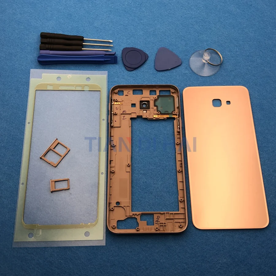 Полный корпус панель средней рамы крышка аккумулятора Дверь для Samsung Galaxy J4 Plus + J415