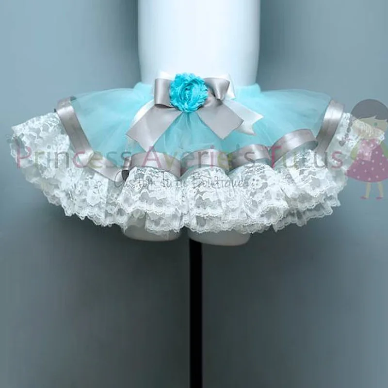 Лидер продаж розничная продажа детская юбка пачка с лентами милая трехслойная