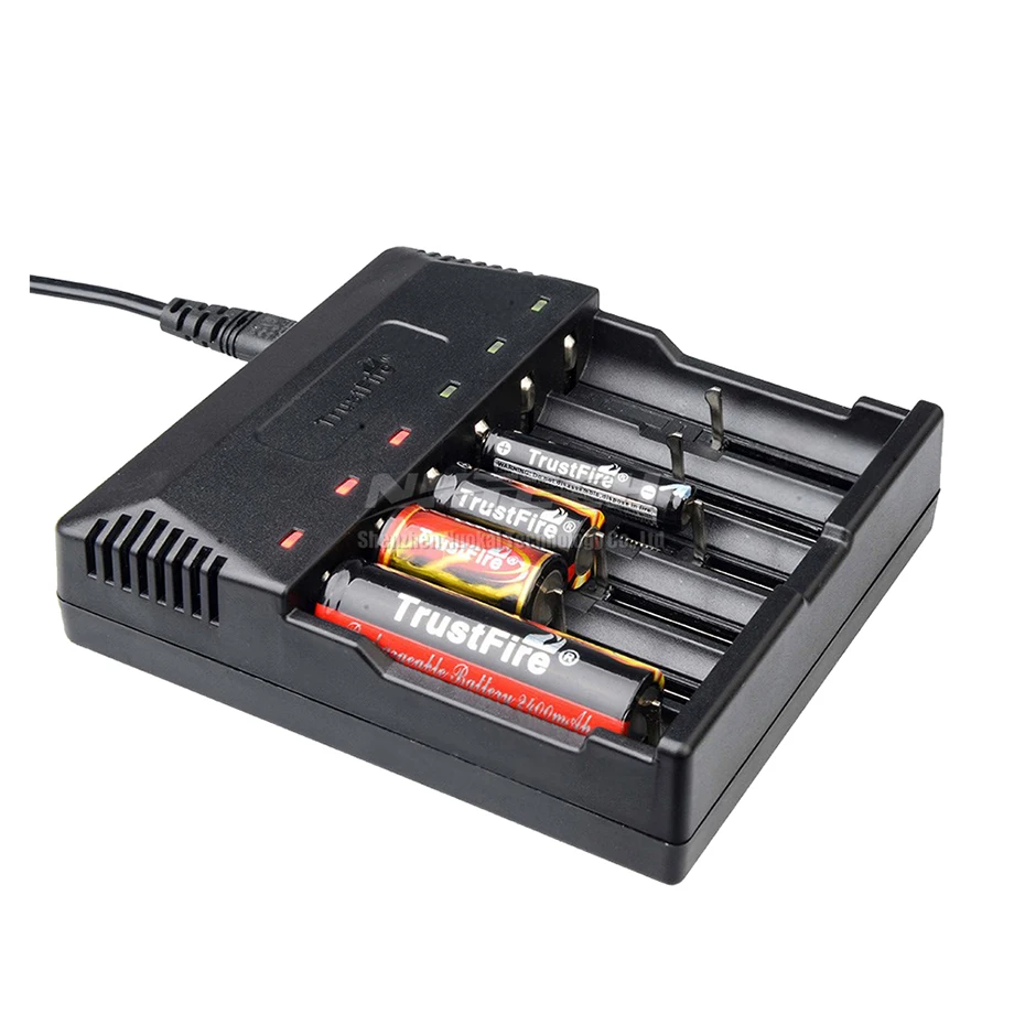 TR-012 TrustFire интеллигентая(ый) Батарея Зарядное устройство быстрого 6 слотов для карт ЖК-дисплей для 18650 18500 18350 17670 16340 14650 14500 10440-зарядное устройство для литий-ионного