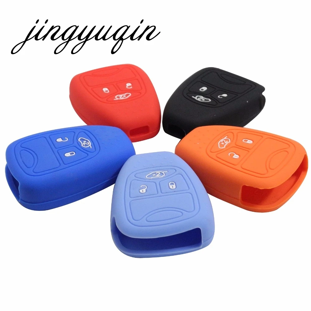 Силиконовый чехол для брелка с ключом jingyuqin Jeep Chrysler 200 300 Aspen PT Cruiser Sebring Dodge Durango Avenger