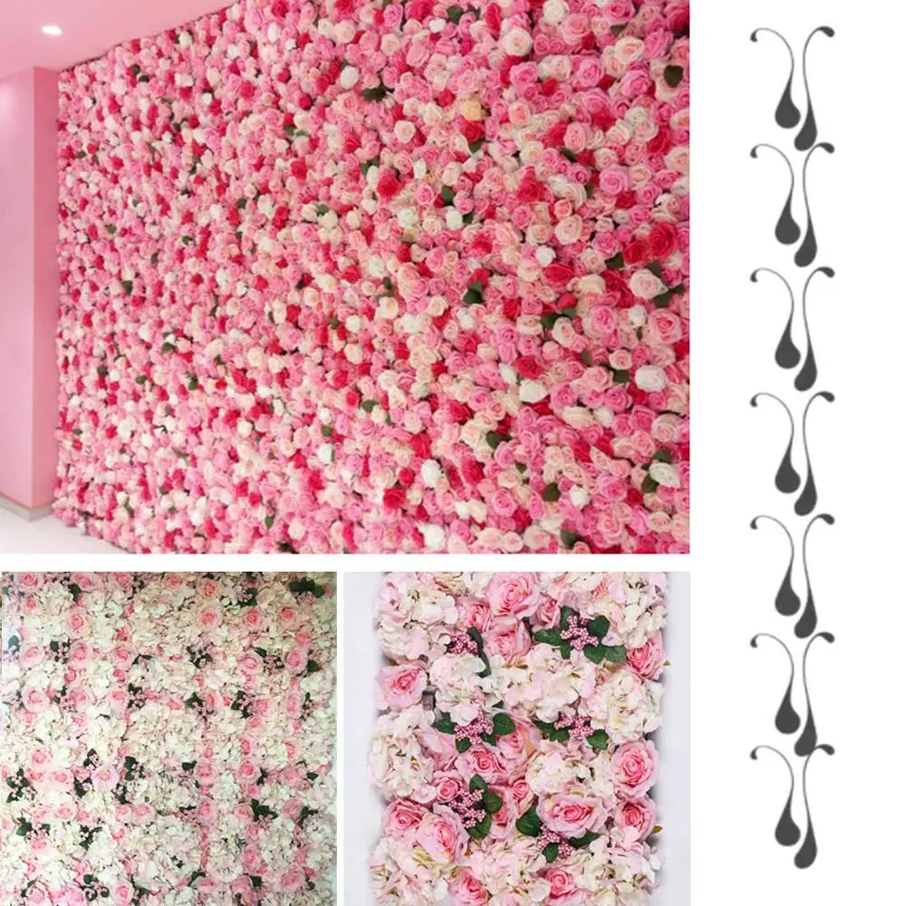 

Fashion Plastic Weeding Decoration Artificial Rose Simulation Hydrangea Carpet Flower Row Artificial Flower Wall Panels
