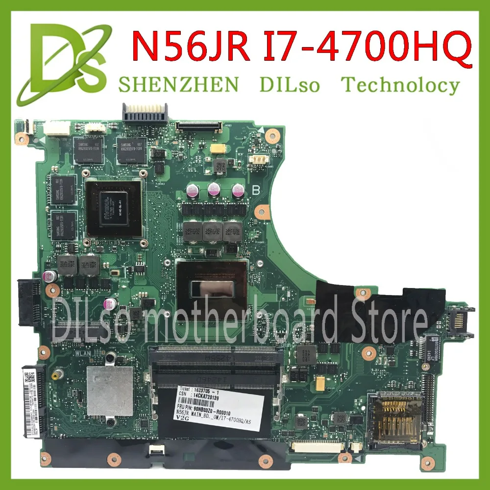 

KEFU N56JR для ASUS N56JR материнская плата для ноутбука N56JR материнская плата REV2.0 i7-4700HQ с видеокартой GT740M