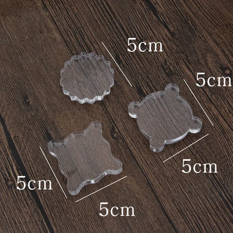 1 шт. 5 см x Новая прозрачная акриловая пластина diy штампы ручка ручная работа
