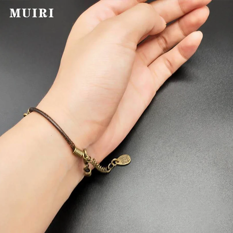 Creative Ladies Vintage Charm Bracelets Simple Design Hollow Crown Wax Rope Chain High Quality Jewelry Accessories | Украшения и