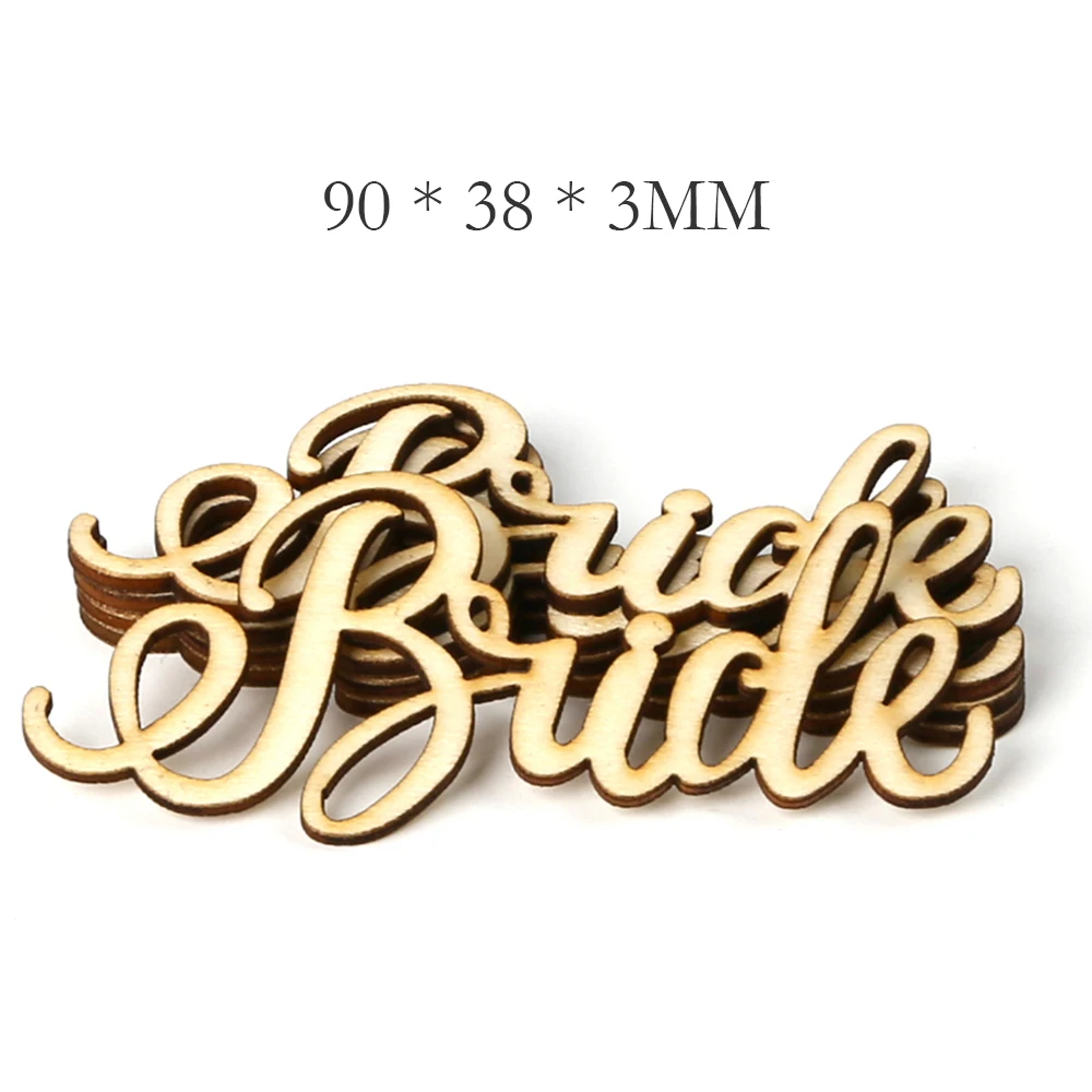 5 шт./компл. DIY деревянные подарочные украшения для вечерние ринки свадьбы буквы