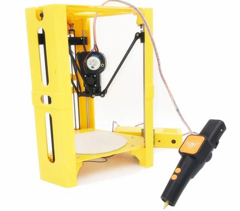 Высокоточный мини Рабочий стол Delta 3D принтер + Ручка Набор Руководство DIY Kossel sd