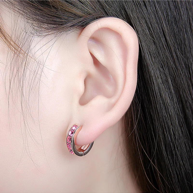 Анка модные кубик с украшением в виде кристаллов женские клипсы Камень ювелирные