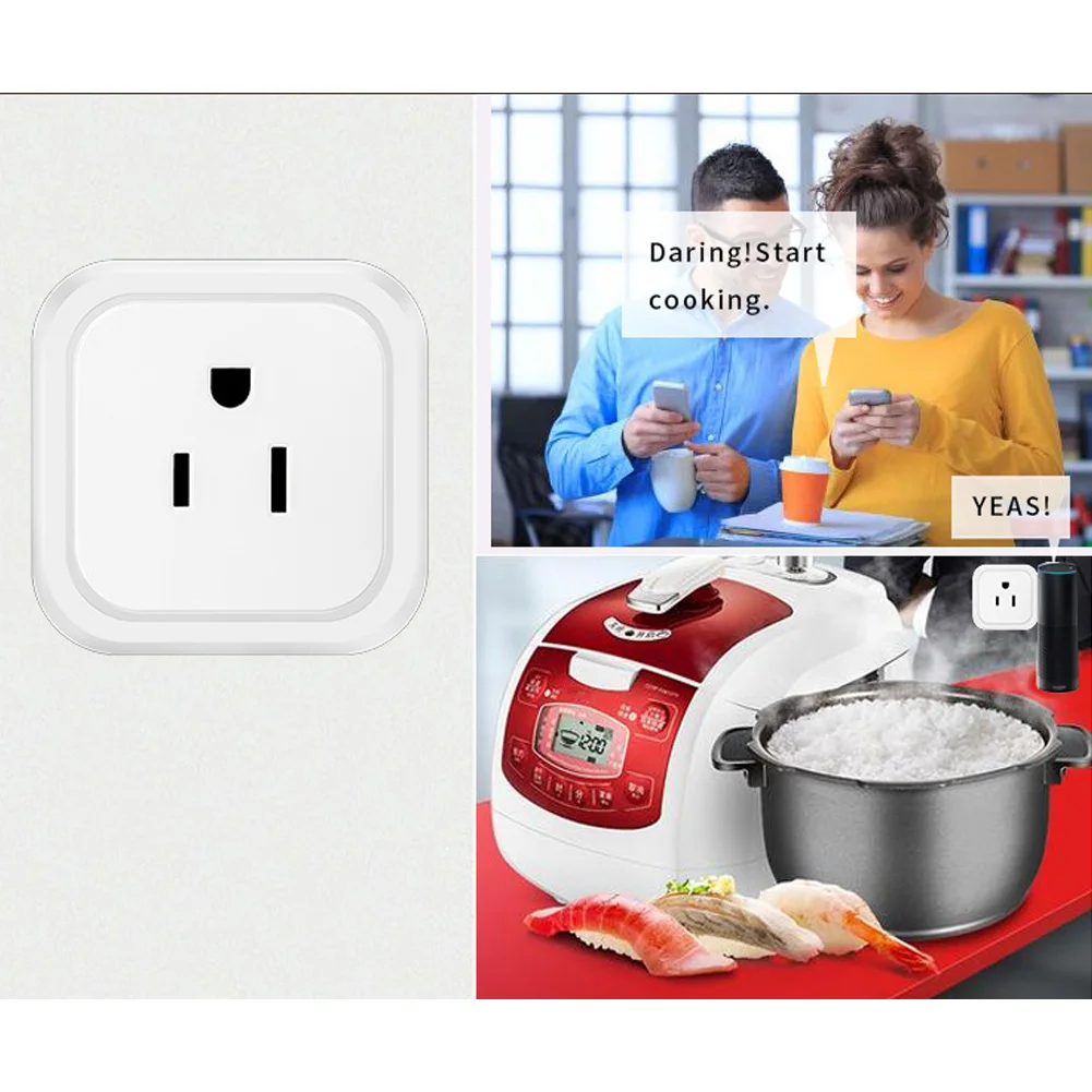 Wifi США штекер для Amazon Alexa Google 2 4 ГГц домашний помощник 10A мини практичное
