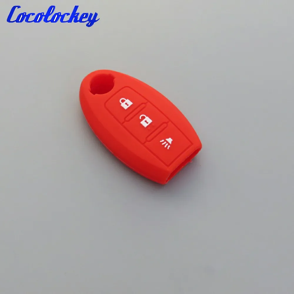 Cocolockey силиконовый чехол для ключа автомобиля Fob NISSA Versa Rogue Pathfinder умный