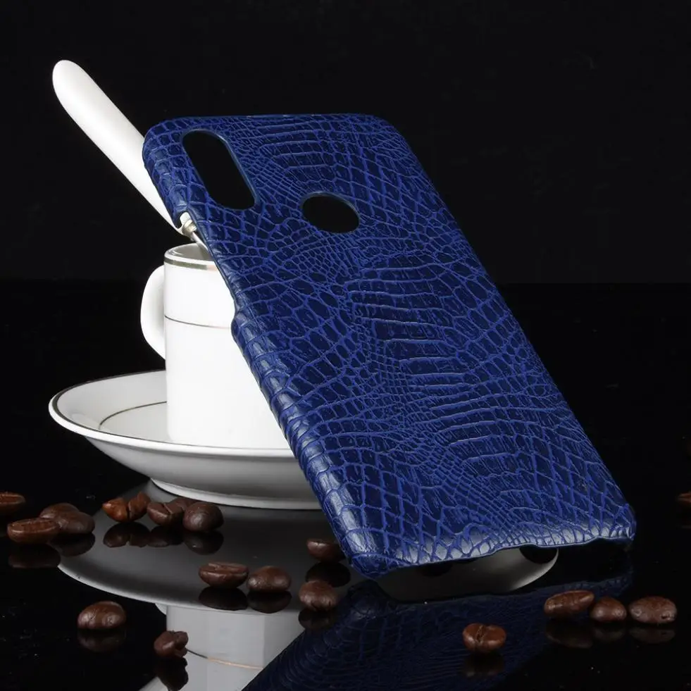 Чехол для Meizu Note 9 с роскошной текстурой крокодила ударопрочный жесткий защитный