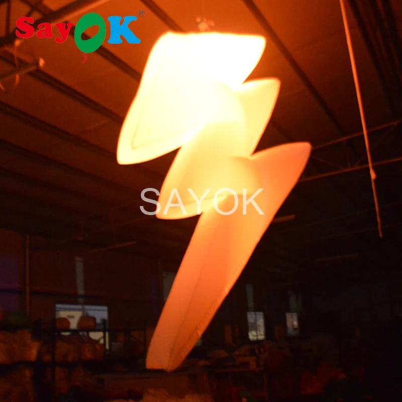2 м высокой надувной flash надувные Lightning LED украшения светящийся с 16 Цвета для лобби Свадебная вечеринка этап Аксессуары