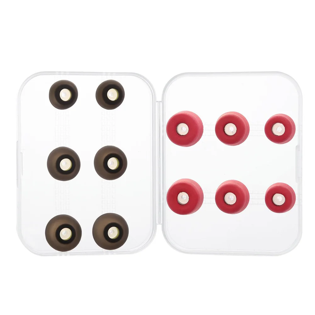 6 пар Сменные поролоновые наушники наконечники для наушников с пеной памяти +